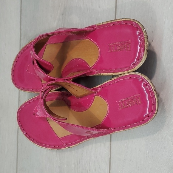 Born Big Girls Youth Cork Wedge Sandals shoes sz 4 - Picture 7 of 13